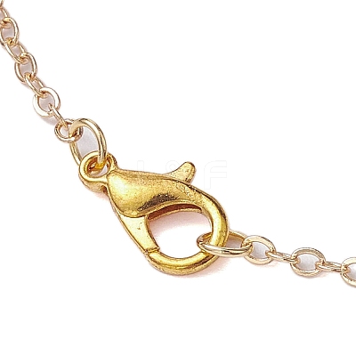 Cloud Face Alloy with Brass Pendant Necklaces NJEW-JN04907-1
