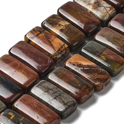 Natural Polychrome Jasper/Picasso Stone/Picasso Jasper Beads Strands G-L585-D01-01-1