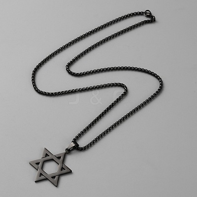 304 Stainless Steel Pendant Necklaces NJEW-WH0023-26EB-1