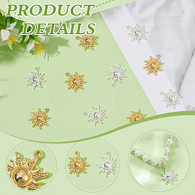 10Pcs 2 Colors Brass Pendants KK-BC0014-32-1