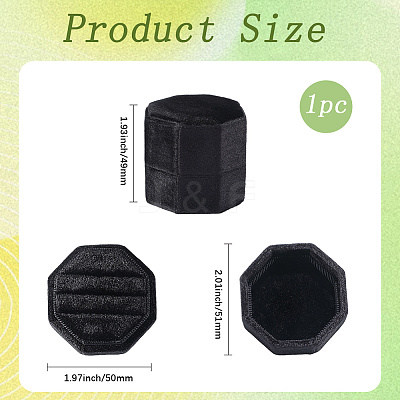 Velvet Cover Plastic Couple Ring Box VBOX-WH20003-001A-1