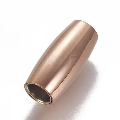 Ion Plating(IP) 304 Stainless Steel Magnetic Clasps with Glue-in Ends STAS-F212-022RG-1