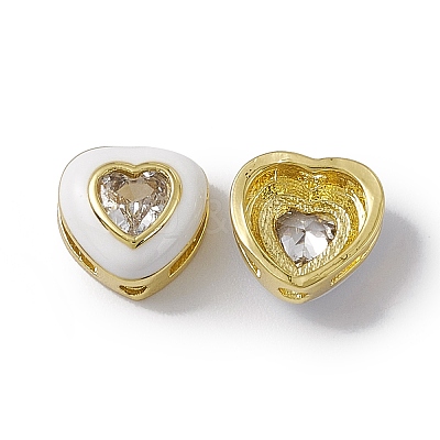 Rack Plating Brass Cubic Zirconia Beads KK-C007-16G-01-1