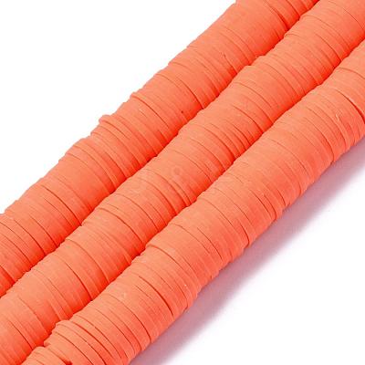 Flat Round Handmade Polymer Clay Beads CLAY-R067-12mm-12-1