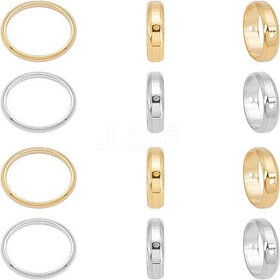 12pcs 2 Colors 304 Stainless Steel Bead Frames STAS-UN0023-58-1
