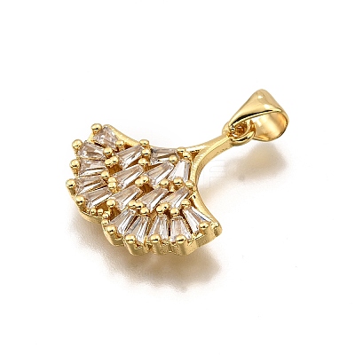 Brass Micro Pave Cubic Zirconia Pendants KK-K401-18G-1