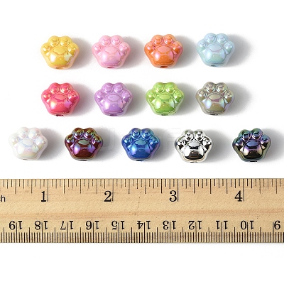 32Pcs UV Plating Acrylic Beads PACR-FS0001-04-1