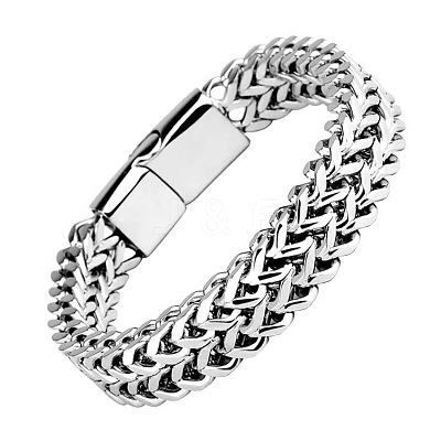 Punk Style 304 Stainless Steel Curb Chain Bracelets for Men WGFAED6-05-1