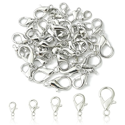 50Pcs 5 Styles Zinc Alloy Lobster Claw Clasps FIND-YW0003-96P-1