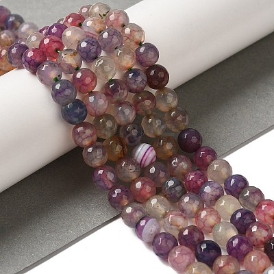 Dyed & Heated Natural Dragon Veins Agate Beads Strands G-P539-A01-01-1