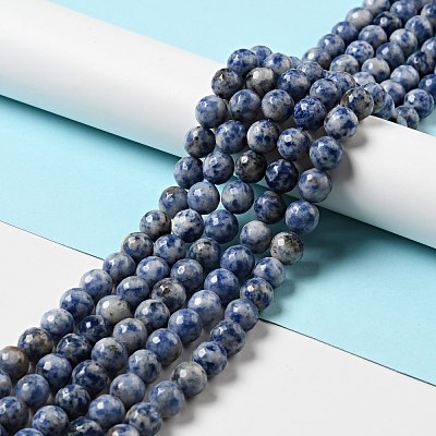 Natural Blue Spot Jasper Beads Strands G-P476-01D-02-1