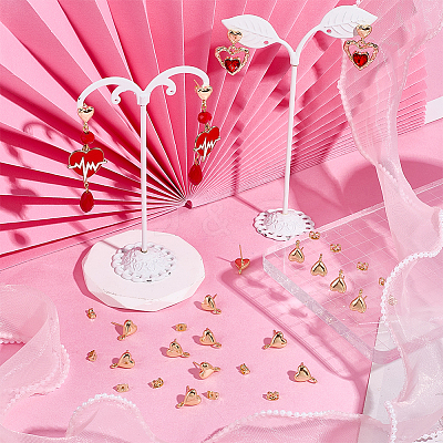 20Pcs Brass Stud Earring Findings KK-BBC0022-27-1