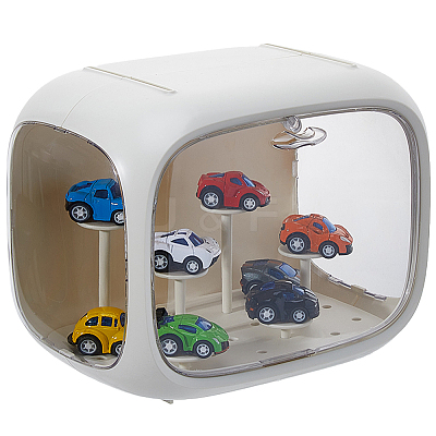 Rectangle Plastic Minifigures Display Cases ODIS-WH0079-010A-1