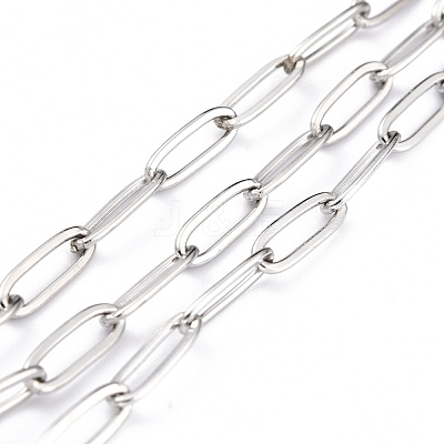 Tarnish Resistant 304 Stainless Steel Paperclip Chains CHS-O010-03P-1