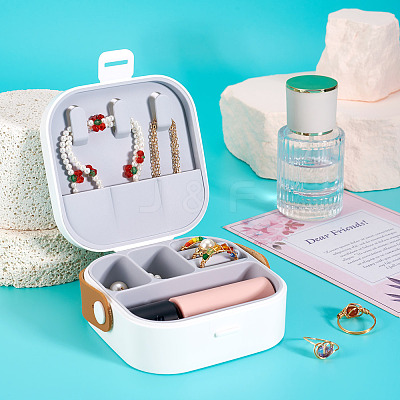 Square PU Leather & PP & Silicone Jewelry Set Box AJEW-TAC0014-13B-1