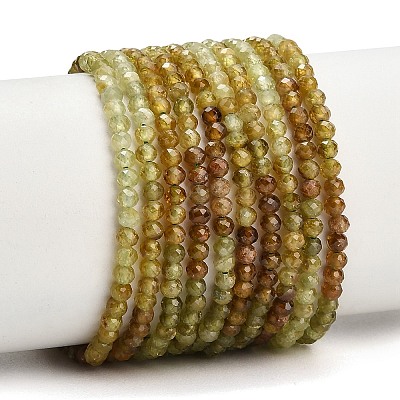 Natural Green Garnet Beads Strands GG-CBA77FB-B11-3mm-1