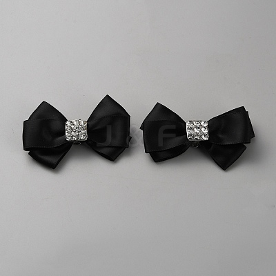 Detachable Polyester Bowknot Shoe Decoration AJEW-WH20005-05-1