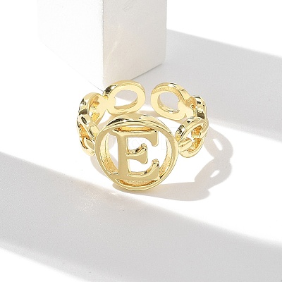 Brass Open Cuff Rings for Women RJEW-K289-01G-E-1