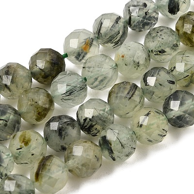 Natural Prehnite Beads Strands G-G457-8mm-03F-02-1