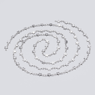 Tarnish Resistant 3.28 Feet 304 Stainless Steel Chains X-STAS-P197-059P-1