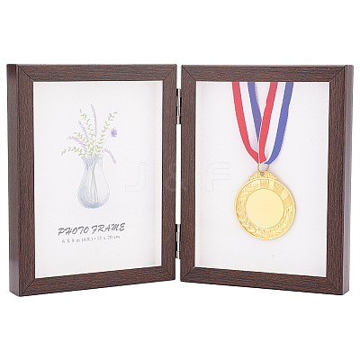 Double Plastic Vertical Hinged Photo Frames DJEW-WH0043-14B-02-1