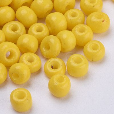 Baking Paint 6/0 Glass Seed Beads SEED-Q025-4mm-M06-1