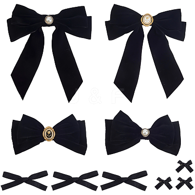 6 Styles Iron & Polyester Alligator Hair Clips for Girls PHAR-SP0001-20-1