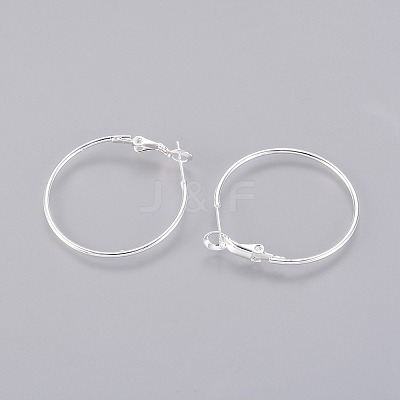Brass Hoop Earrings EC108-1NFS-1