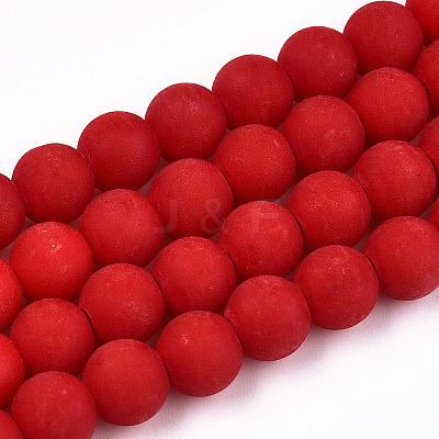 Opaque Glass Beads Strands GLAA-T032-P8mm-MD04-1