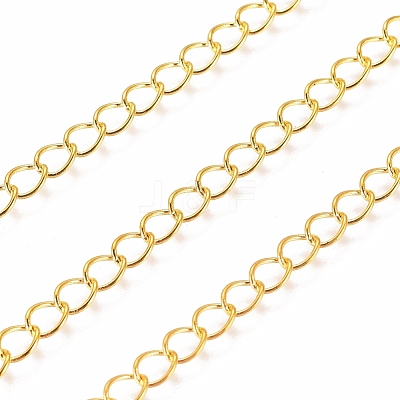Brass Twisted Chains X-CHC-Q001-5x4mm-G-1