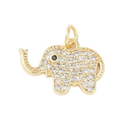 Rack Plating Brass Cubic Zirconia Pendants X-KK-Z060-17G-1