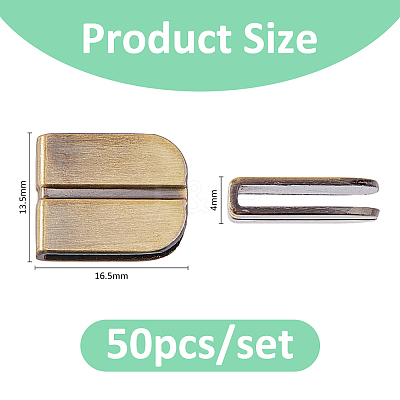 50Pcs Tibetan Style Arch Shaped Alloy Buckles for Purse Making FIND-FH0011-65-1