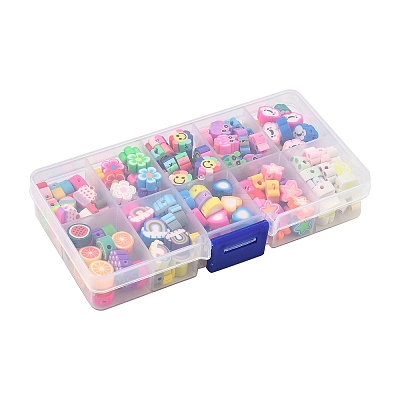 200Pcs 10 Style Handmade Polymer Clay Beads CLAY-FS0001-27-1