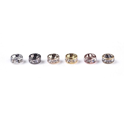 Brass Rhinestone Spacer Beads RB-X0013-09-NF-1