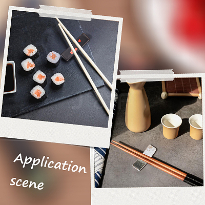 6Pcs 3 Styles Ceramic Chopsticks Stand DJEW-CP0001-38A-1