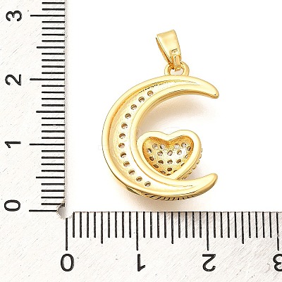 Brass Micro Pave Cubic Zirconia Pendants ZIRC-D275-04G-1