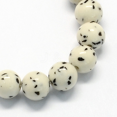 Synthetic Gemstone Beads Strands G-R271-10mm-Y29-1