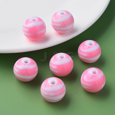 Opaque Striped Acrylic Beads MACR-S373-27B-05-1