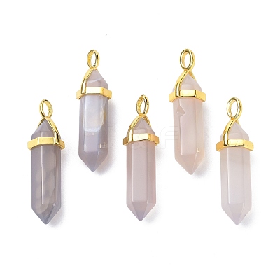Natural Agate Pointed Pendants G-G025-01G-40-1