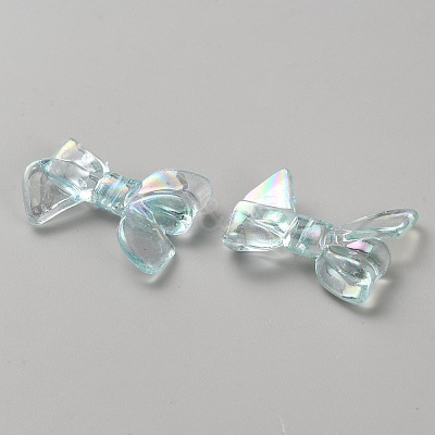 UV Plating Iridescent Transparent AB Color Plated Acrylic Beads TACR-WH0029-01E-1