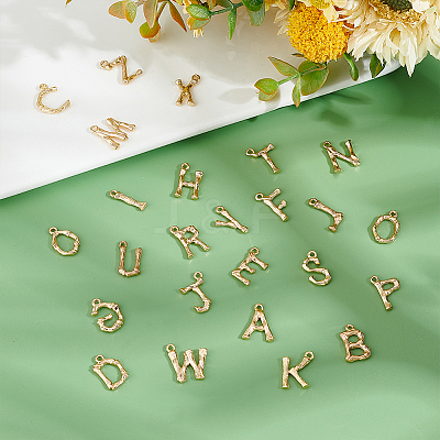26Pcs 26 Style Brass Pendants KK-PH0004-89-1