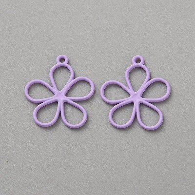 Hollow Out Spray Painted Alloy Pendants LS-FIND-WH20008-19B-1