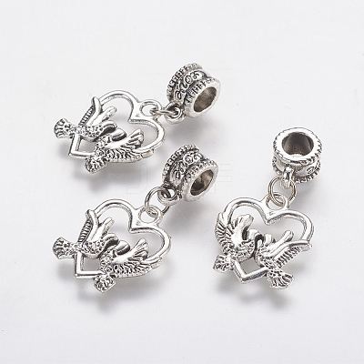 15Pcs Tibetan Style Alloy European Dangle Charms MPDL-ZF0001-04-1
