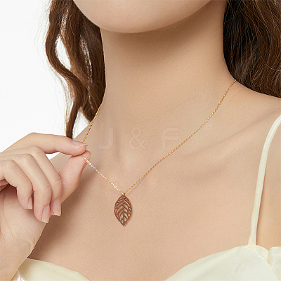 16Pcs 8 Styles Natural Walnut Wood Pendants WOOD-HY0001-04-1