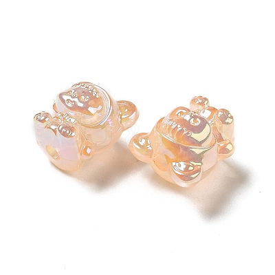 UV Plating Rainbow Iridescent Acrylic Beads LS-PACR-M002-01G-1