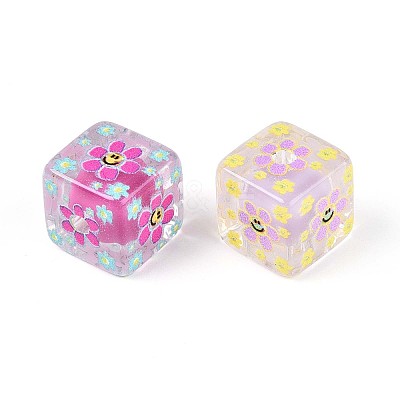 Printed Transparent Acrylic Beads MACR-T048-11M-1