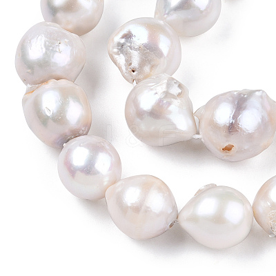 Natural Baroque Pearl Keshi Pearl Beads Strands PEAR-Q015-016-01-1
