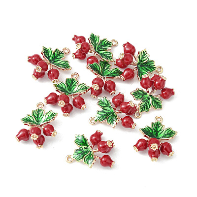 Brass Enamel Pendants X-KK-G462-22LG-1