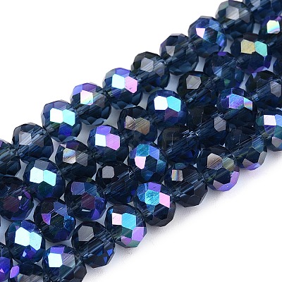 Electroplate Glass Beads Strands EGLA-A044-T6mm-L12-1