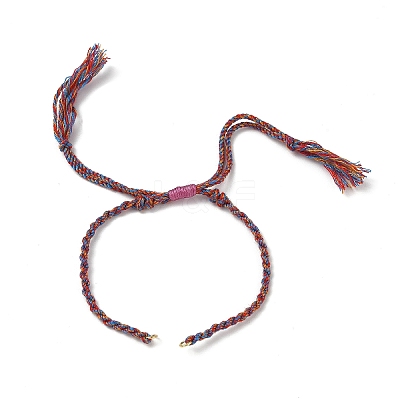 Braided Cotton Cord Bracelet Making MAK-L043-02G-18-1